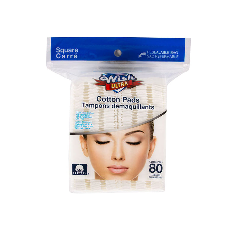 Wish Cotton Pad Square 80CT