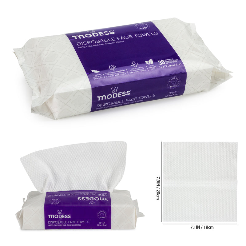 Modess Face Towel 30pcs 7.08"x7.8"