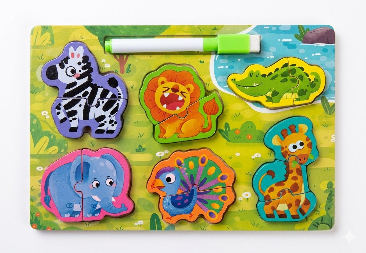 Animal Matching Puzzle Board