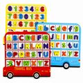 Wooden Alphabet Learning Bus