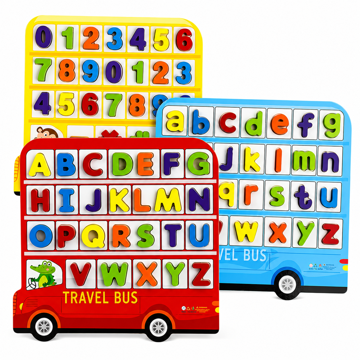 Wooden Alphabet Learning Bus