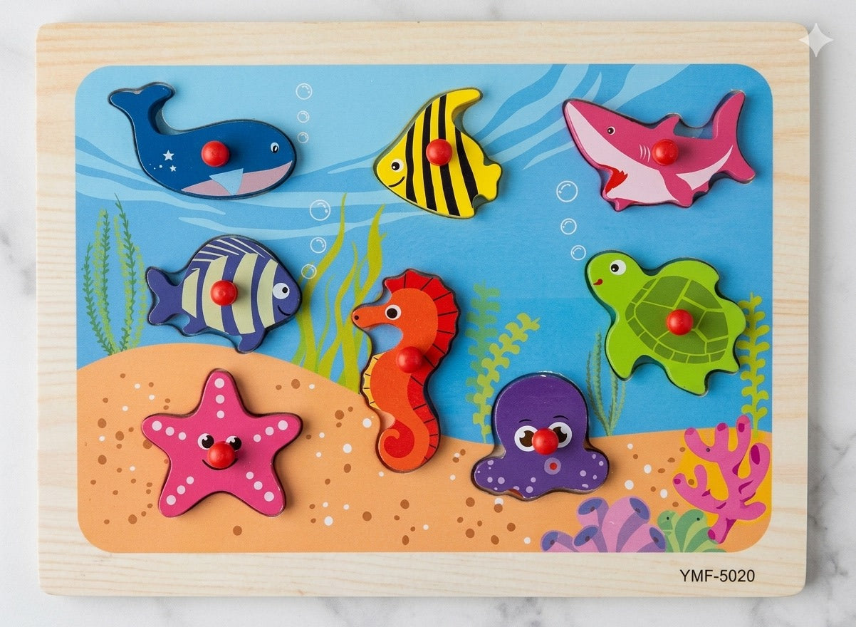 Ocean Peg Puzzle Board
