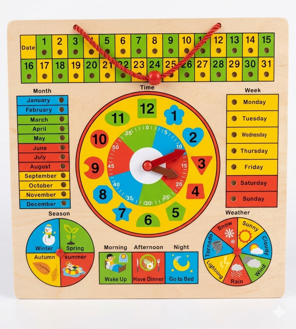 Calendar & Time Learning Board