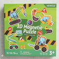 3D Magnetic Vehicle Puzzle