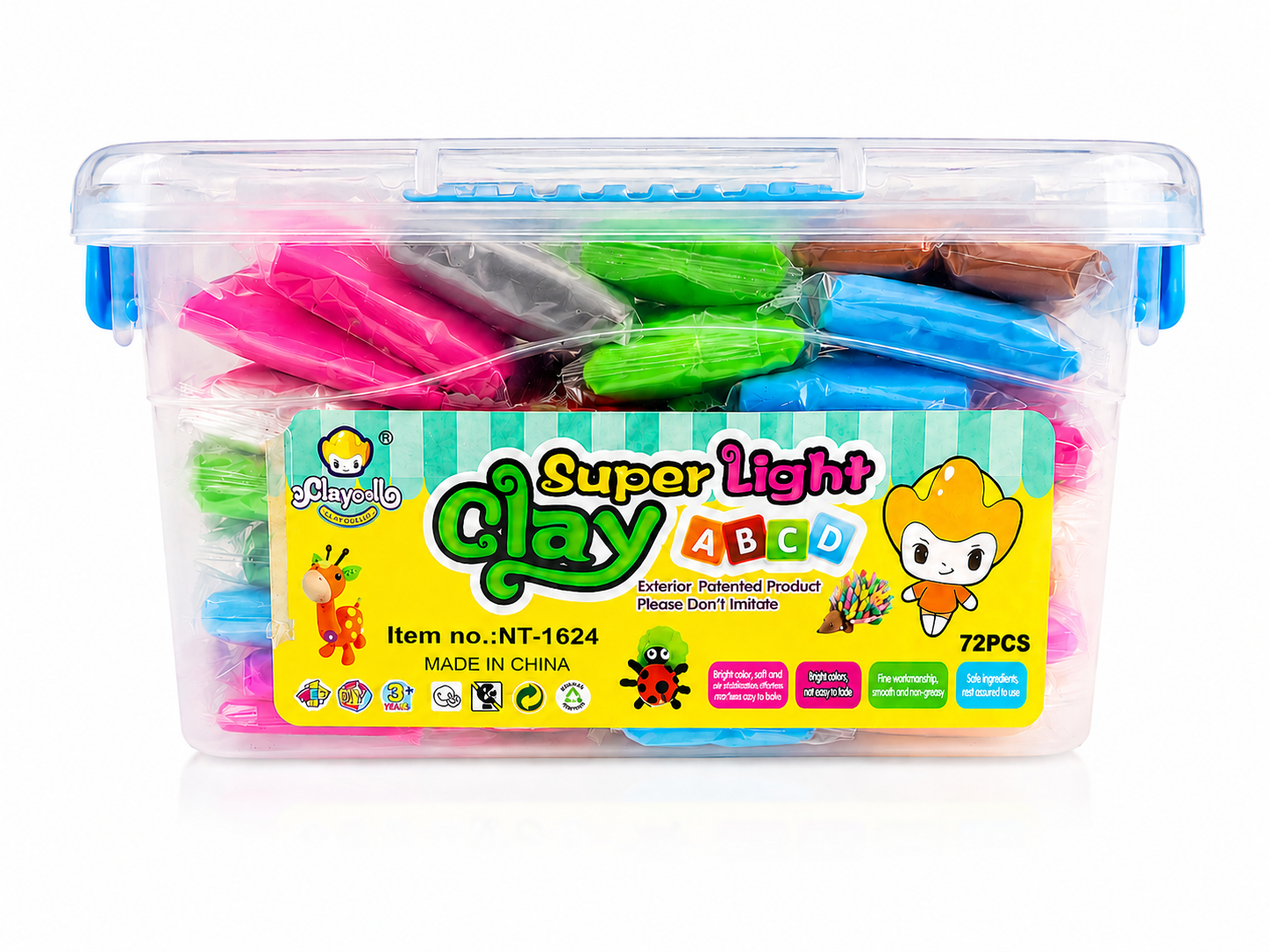 Super Light Clay Kit with Tools - 72pcs