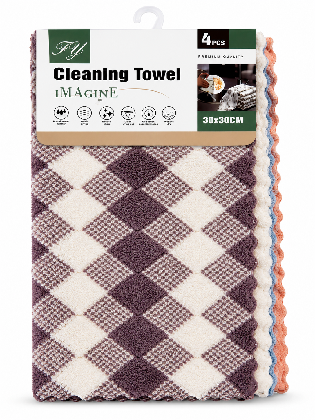Multi Purpose Cleaning Towel - 4pk