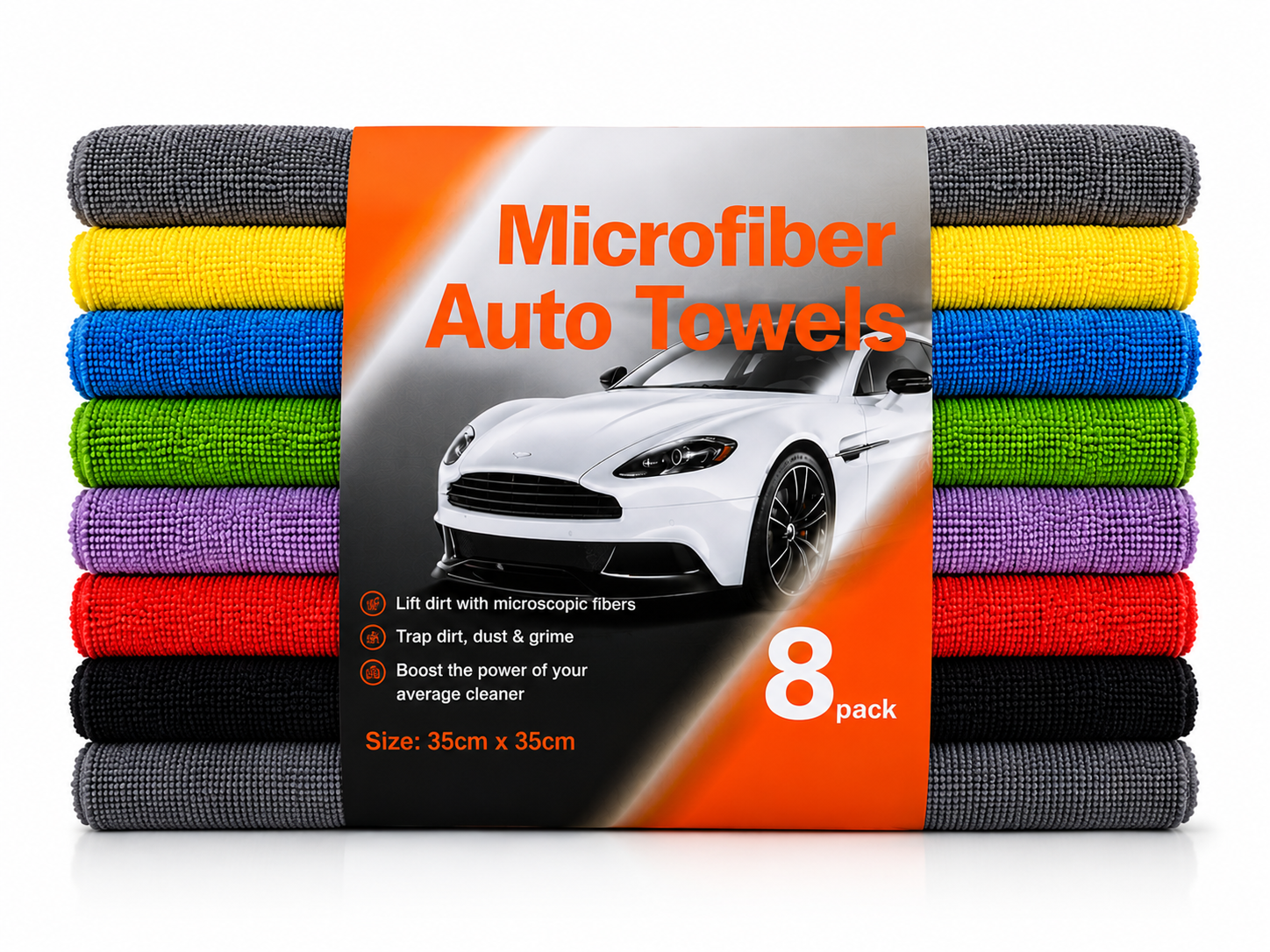 Microfiber Auto Towel - 8pk
