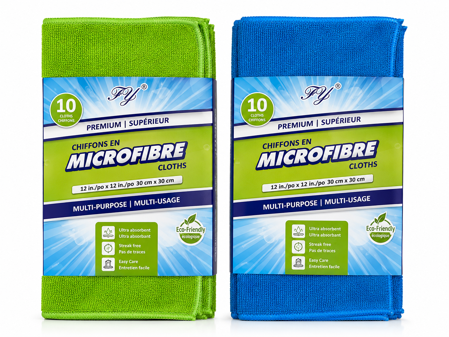 Microfibre Multi Purpose Cloth - 10pk
