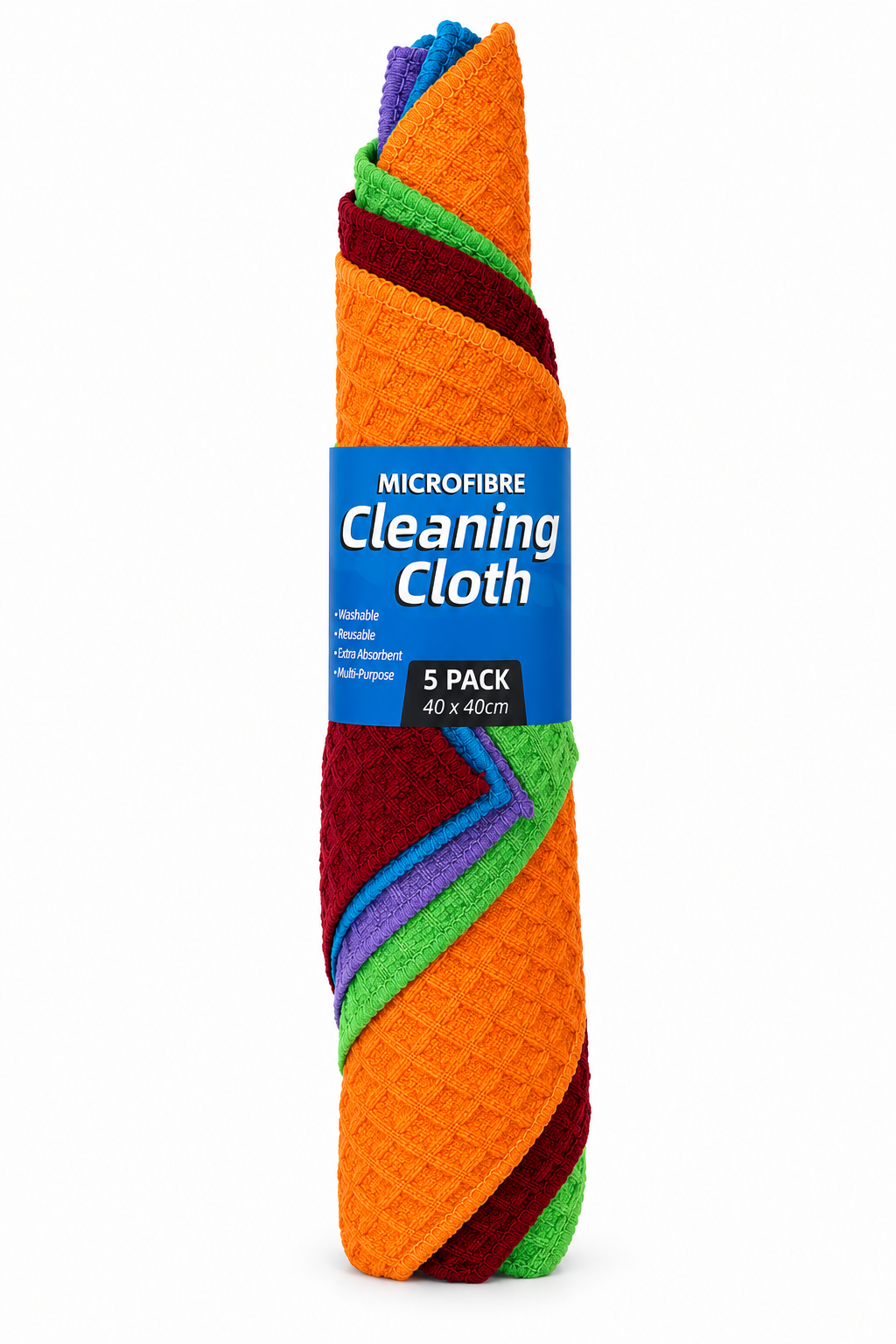Microfibre Multi Purpose Cloth - 5pk