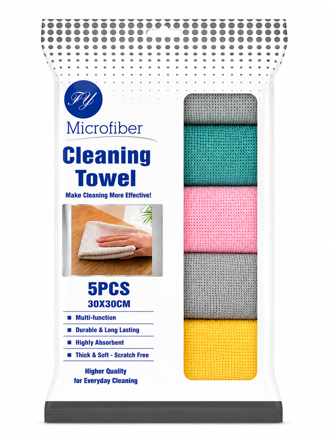 Microfiber Cleaning Towel - 5pk