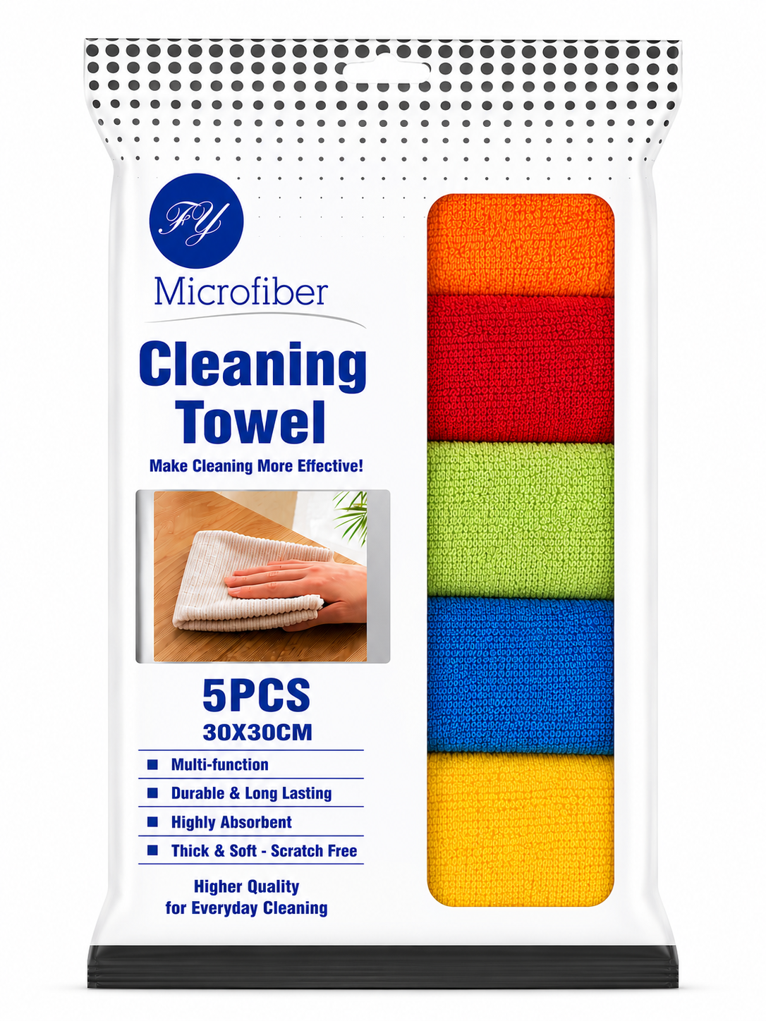 Microfiber Cleaning Towel - 5pk