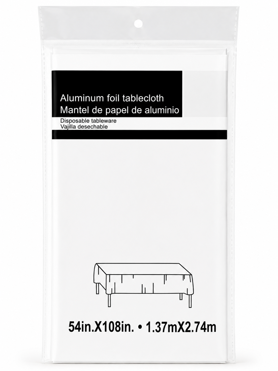 Aluminum Foil Table Cloth - Baby Blue