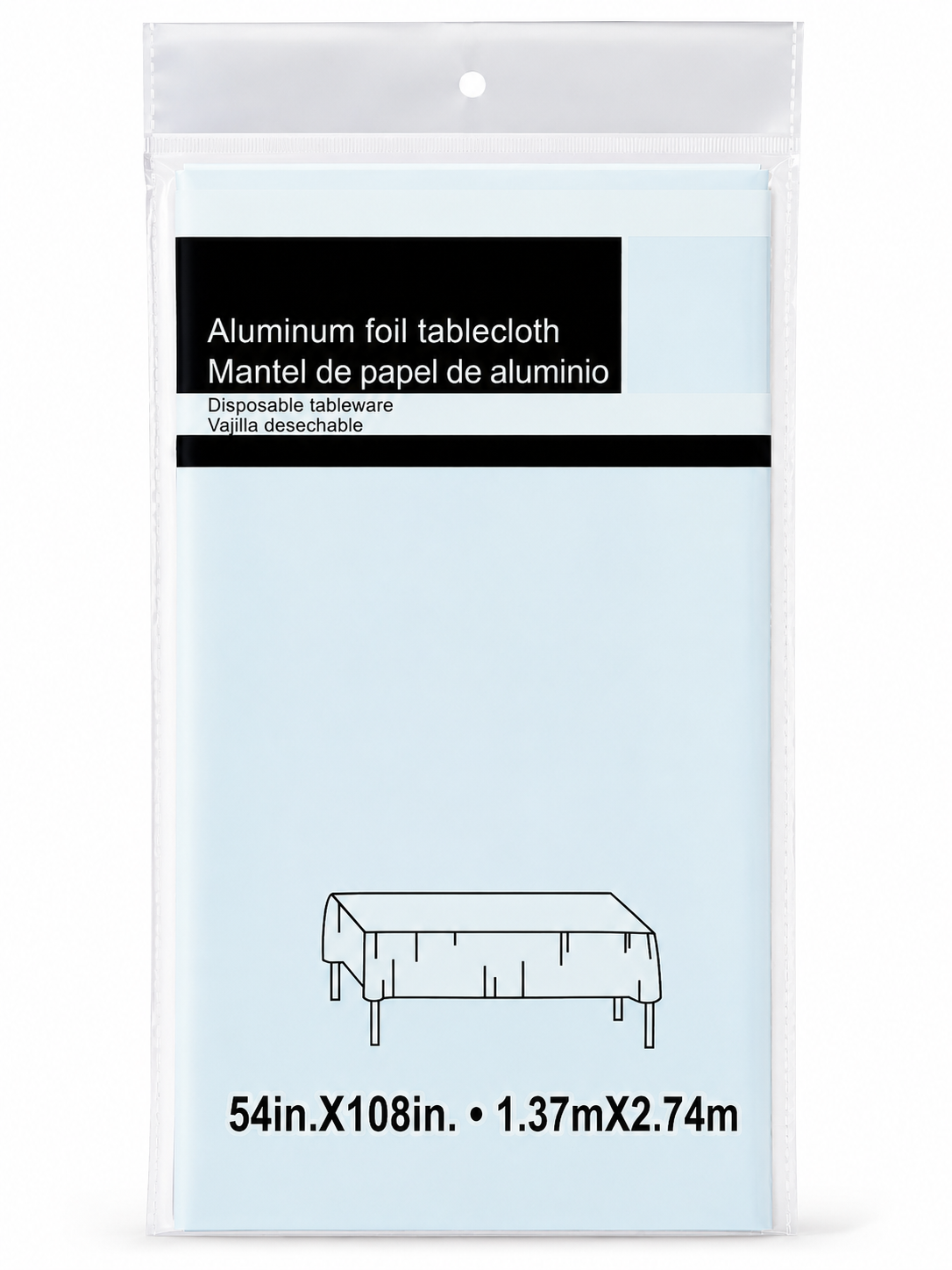 Aluminum Foil Table Cloth - White