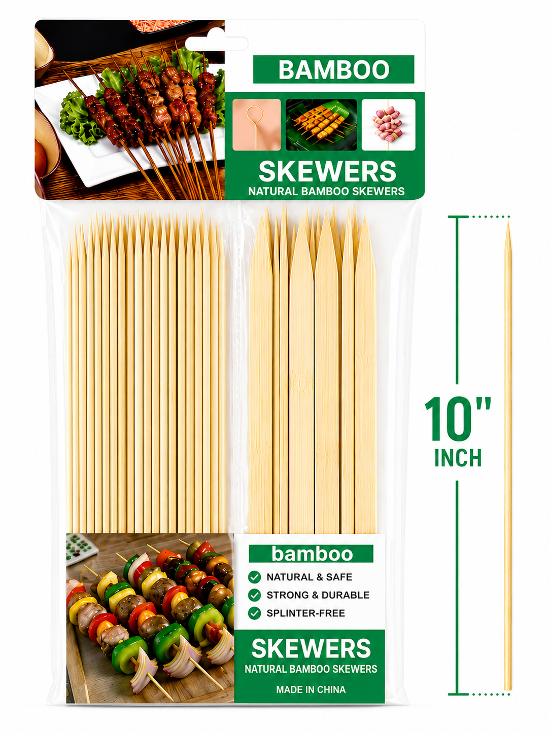 Bamboo Skewers Variety Pack - 10"