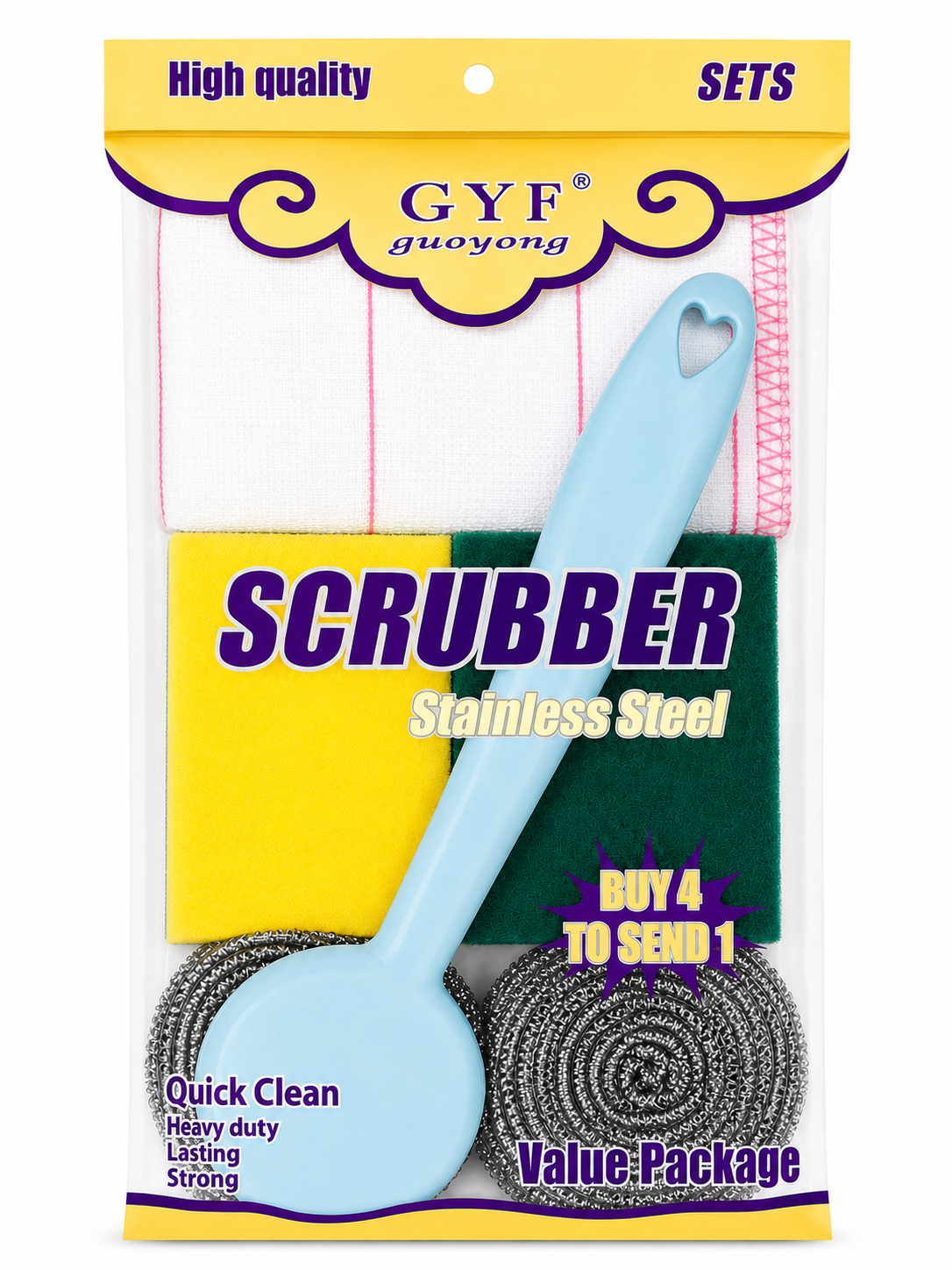Kitchen Scrubber Cleaning Set
