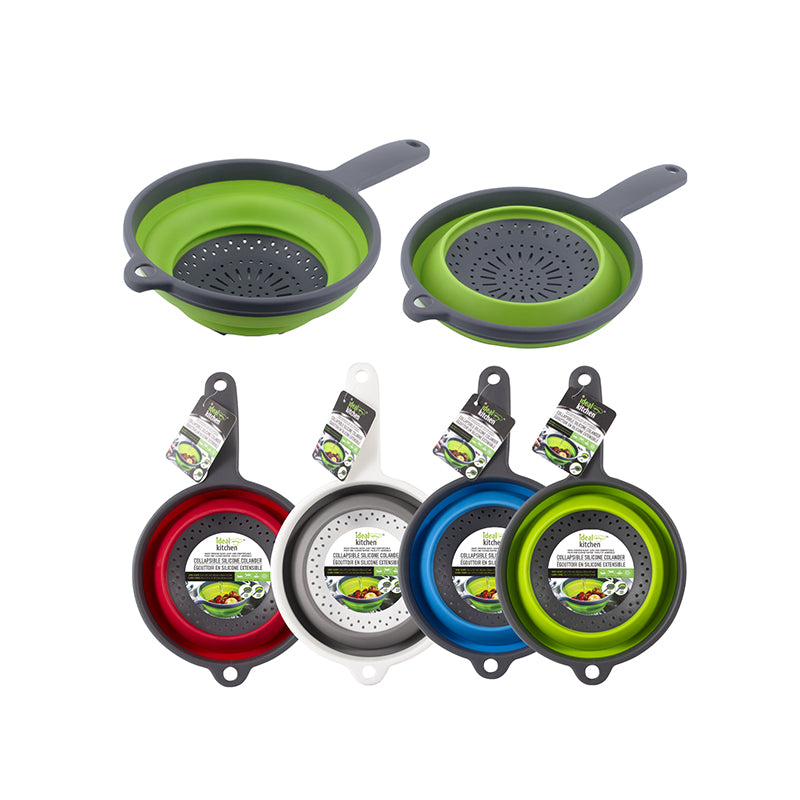 Ideal Kitchen Silicone Colander Collapsible  w/ Handle