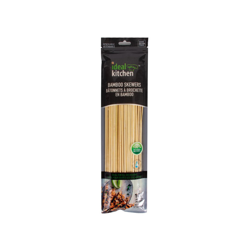 Ideal Kitchen Bamboo Skewers 100CT 12in
