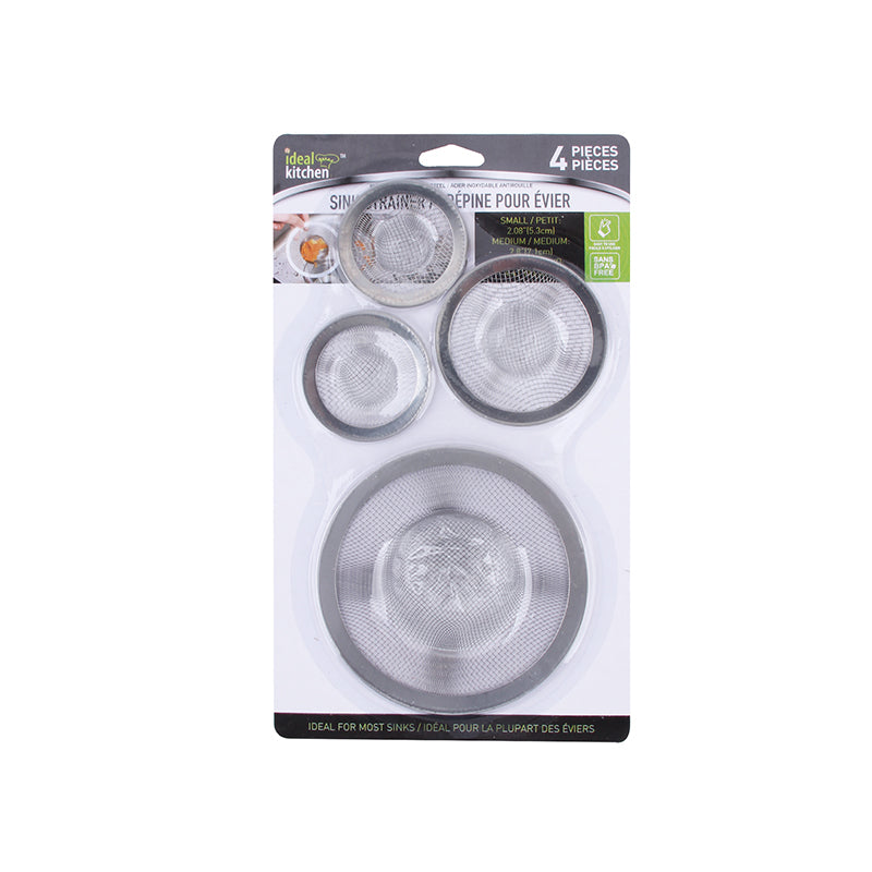 Ideal Kitchen Sink Strainer Stainless Steel 4PK
