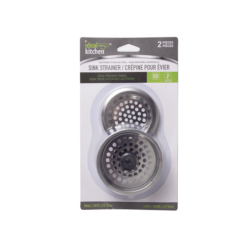 Ideal Kitchen Sink Strainer Stainless Steel 2PK