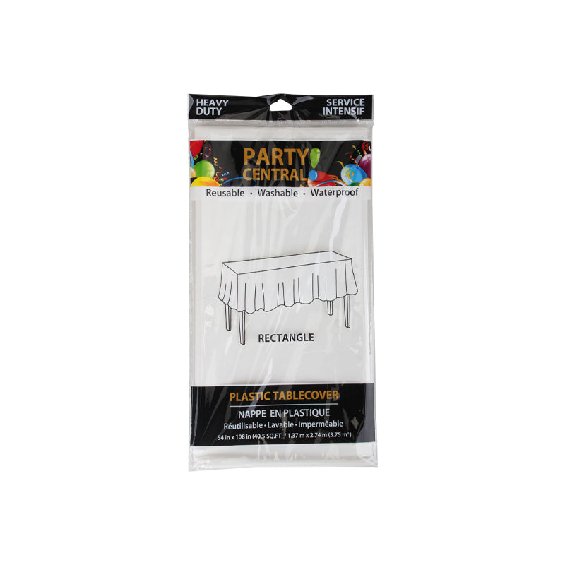 Table Cover Rectangular 54*108In White