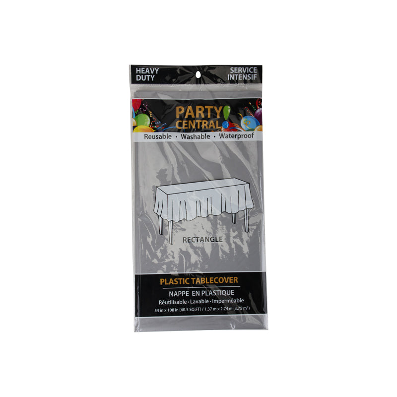 Table Cover Rectangular Silver 54*108In