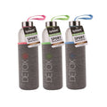 Splash Glass Bottle 20oz Sleeve Detox Holder Chrome Top 1pk