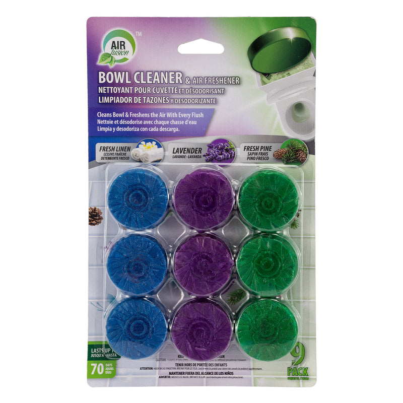 Air Fusion Toilet Bowl Cleaner 9pk Mix Color