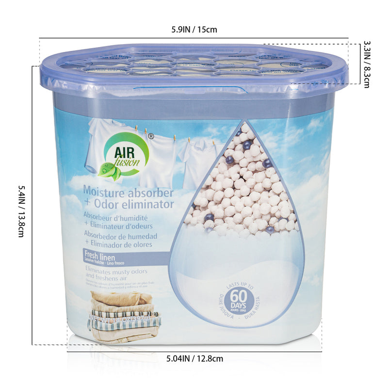 Air Fusion Moisture Absorber+Odor Eliminator 14oz  Fresh Linen