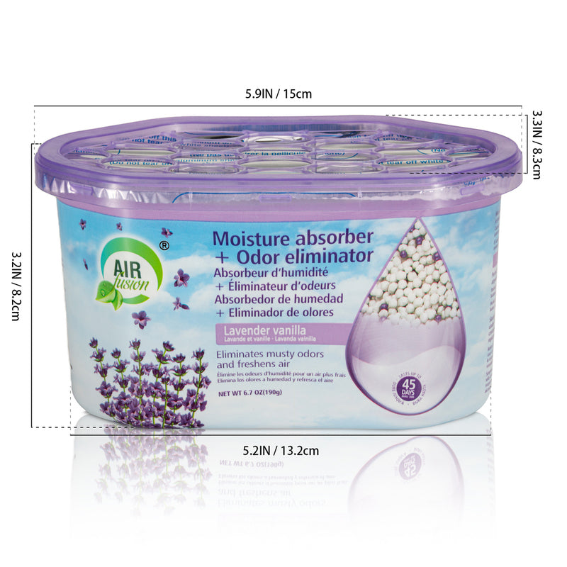 Air Fusion Moisture Absorber+Odor Eliminator 6.7oz Lavender Vanilla