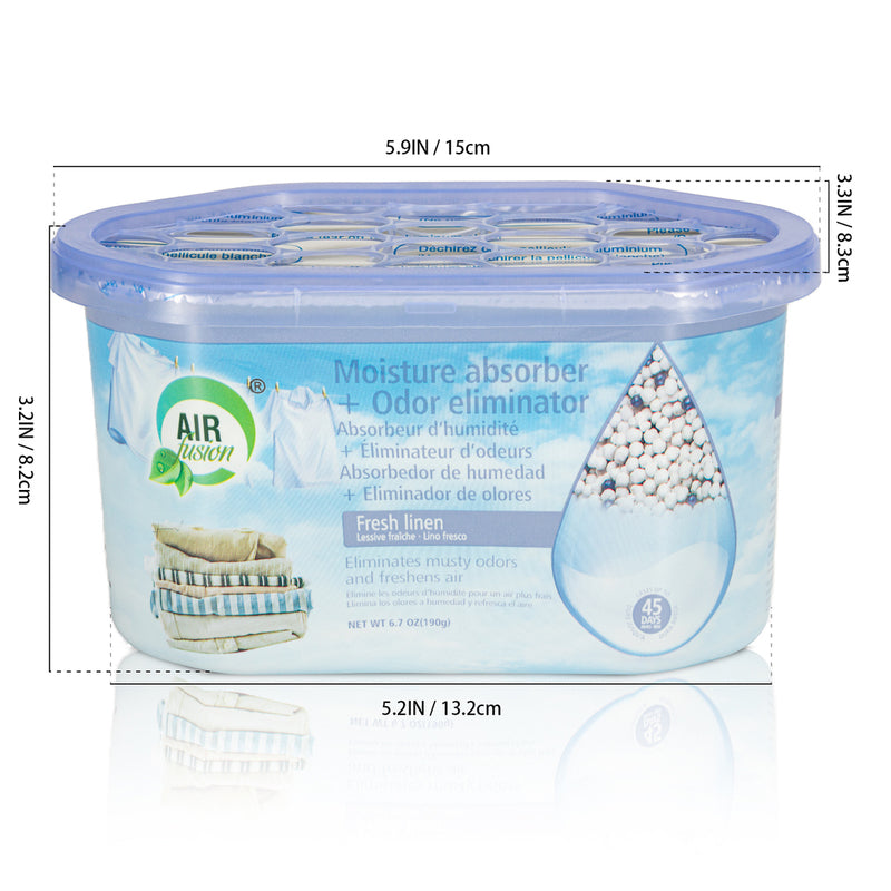 Air Fusion Moisture Absorber+Odor Eliminator 6.7oz Fresh Linen