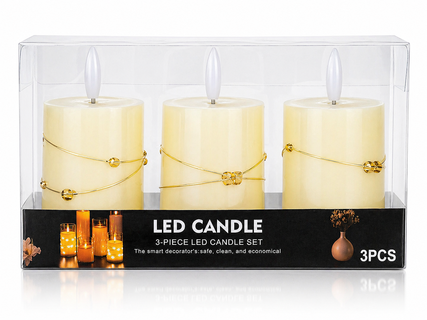 LED Candle 3PC Gift Set - 5"