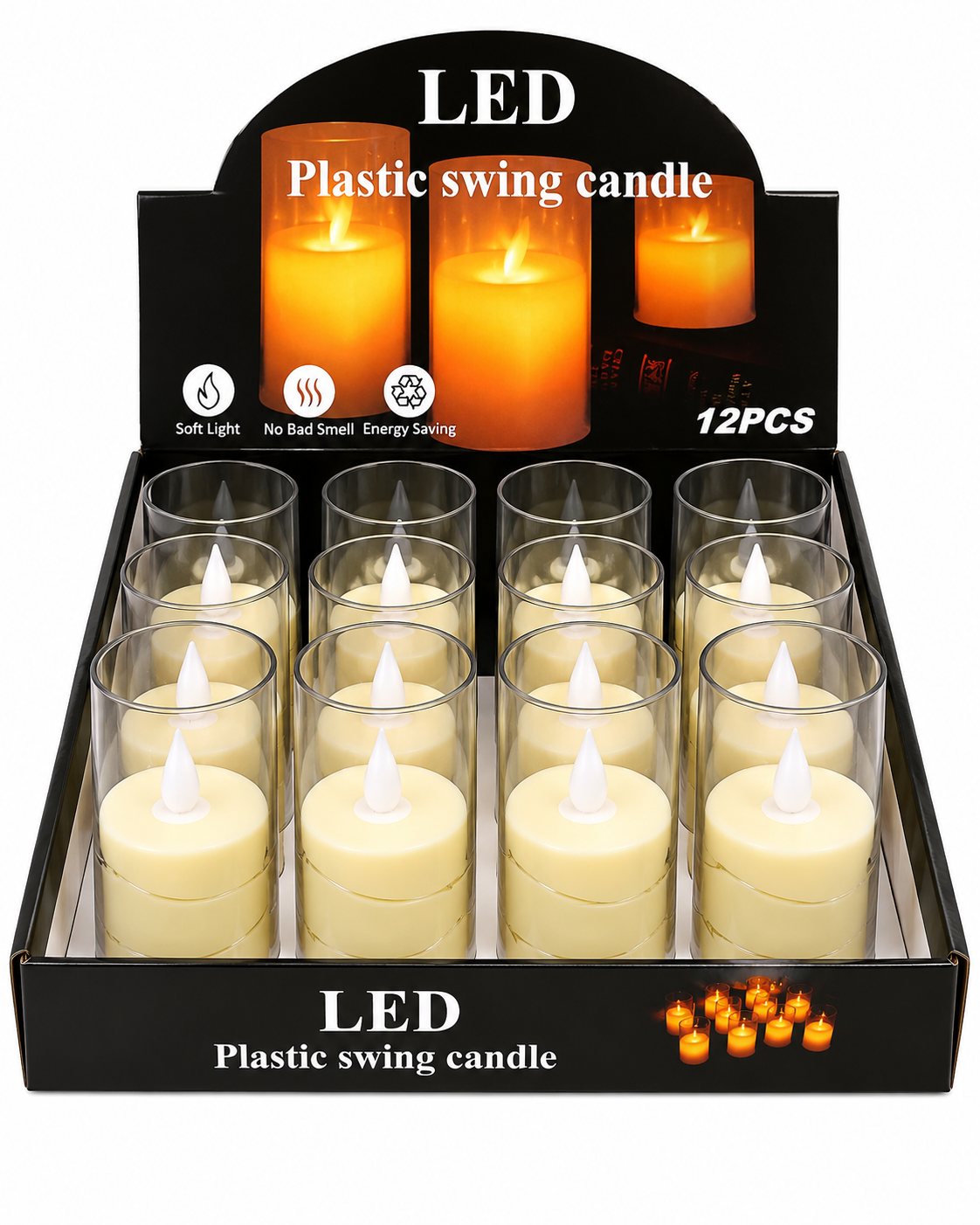 LED Flickering Candle 4"