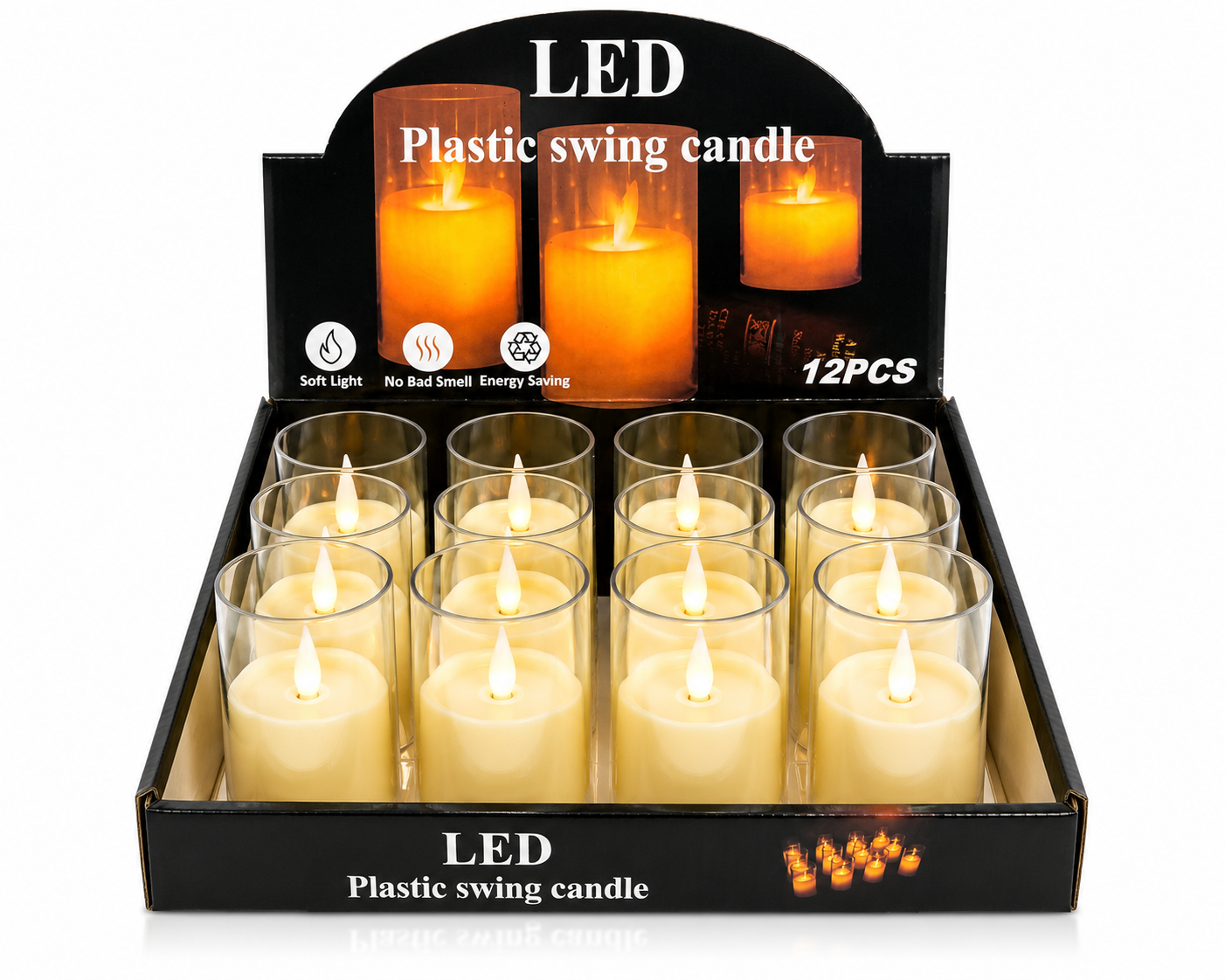 LED Flickering Candle 4"