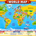 World Map Mat - 20" x 28"