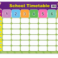 School Time Table Mat - 20" x 28"