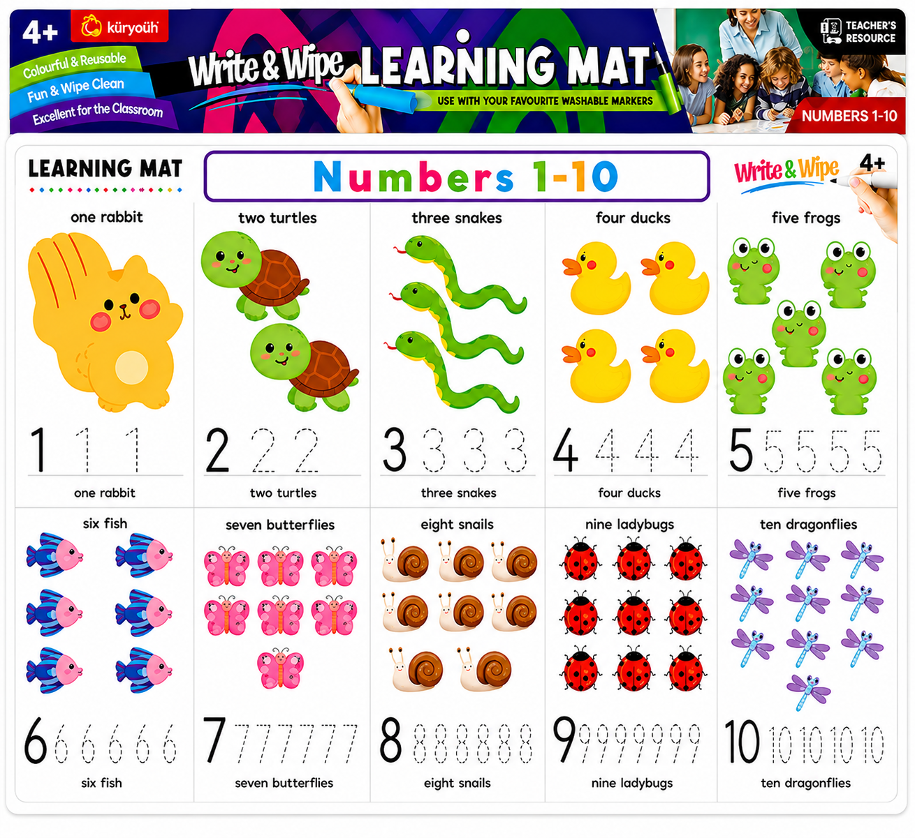 Learning Mat - Numbers 1-10